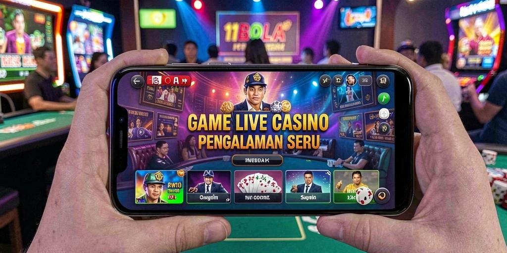 Screenshot gameplay 11BOLA yang menampilkan suasana Live Casino mendebarkan.