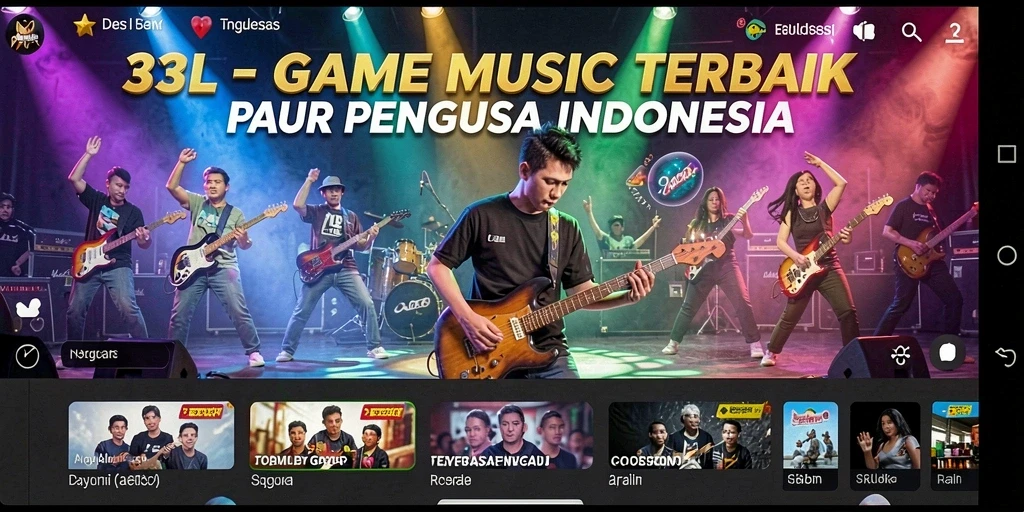 Screenshot gameplay 33L yang menunjukkan keseruan bermain musik.