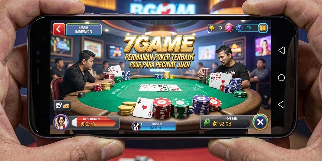 Tampilan gameplay poker yang seru dan interaktif di 7GAME.