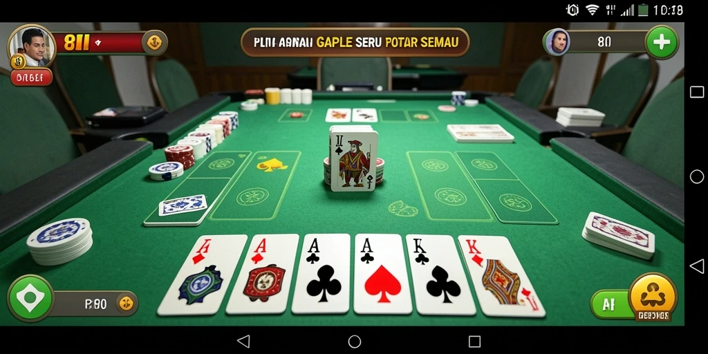 Screenshot gameplay seru dari game Gaple 8II.