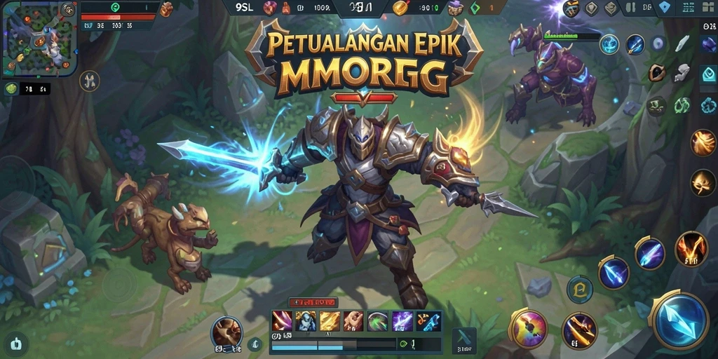 Screenshot gameplay <strong>9SL</strong> menunjukkan aksi seru dalam dunia MMORPG.
