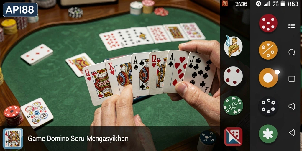 Screenshot gameplay API88 menampilkan aksi seru permainan Domino.