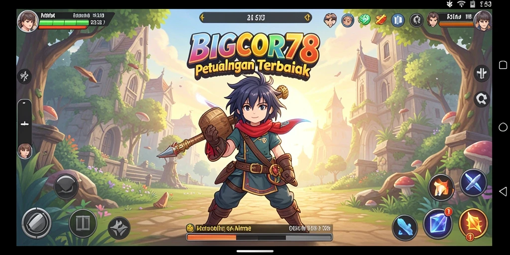 Screenshot menampilkan aksi seru dalam gameplay Anime.