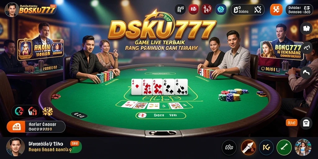 Tampilan gameplay Live Casino BOSKU777 yang menawan dan seru.