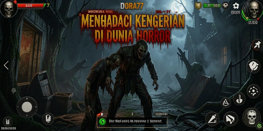 Screenshot DORA77 menunjukkan suasana menakutkan dari gameplay.