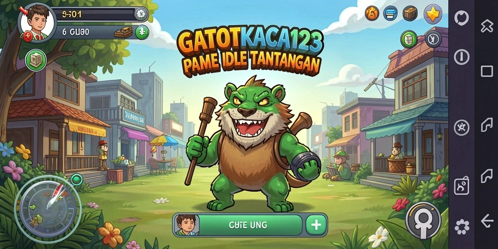 Tampilan gameplay GATOTKACA123 yang seru dan interaktif.