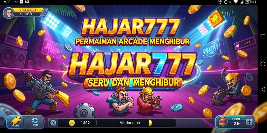 Tampilan gameplay seru di HAJAR777 dengan warna cerah dan aksi cepat.