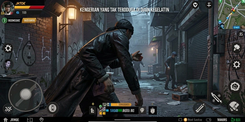 Tampilan menakutkan dari gameplay dalam JKTOK.