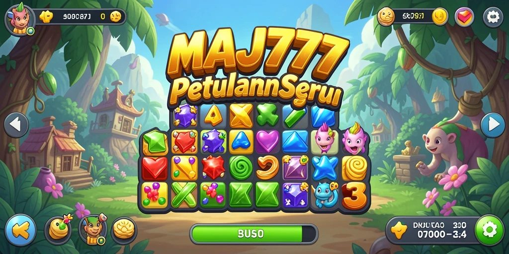 Tampilan menarik dari gameplay Match-3 yang menantang di MAJ777.