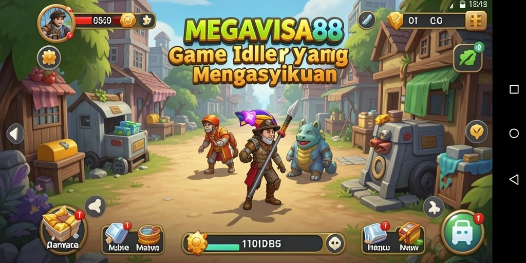 Screenshot gameplay MEGAVISA88 menunjukkan pengalaman idle yang mengasyikkan.