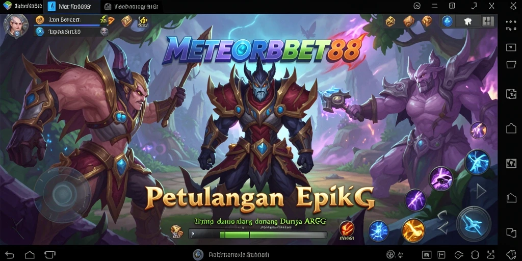 Screenshot gameplay METEORBET88 menampilkan aksi petualangan yang mendebarkan.