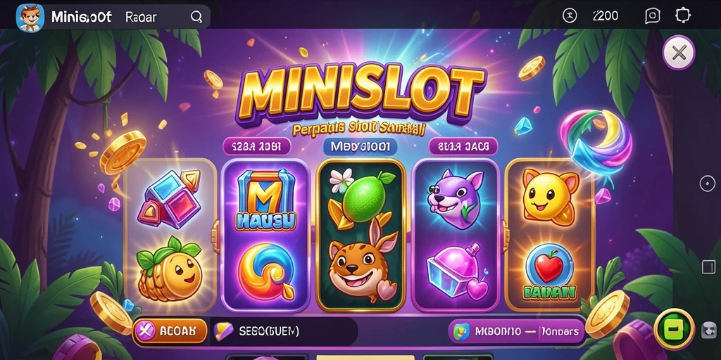 Tampilan gameplay MINISLOT yang menyenangkan dan penuh warna.