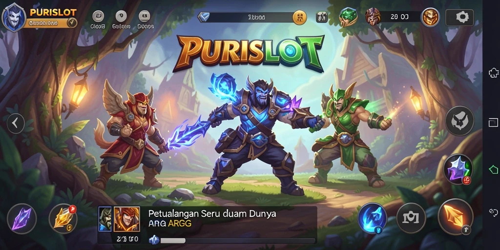 Tampilan menarik gameplay <strong>PURISLOT</strong> dalam petualangan ARPG.
