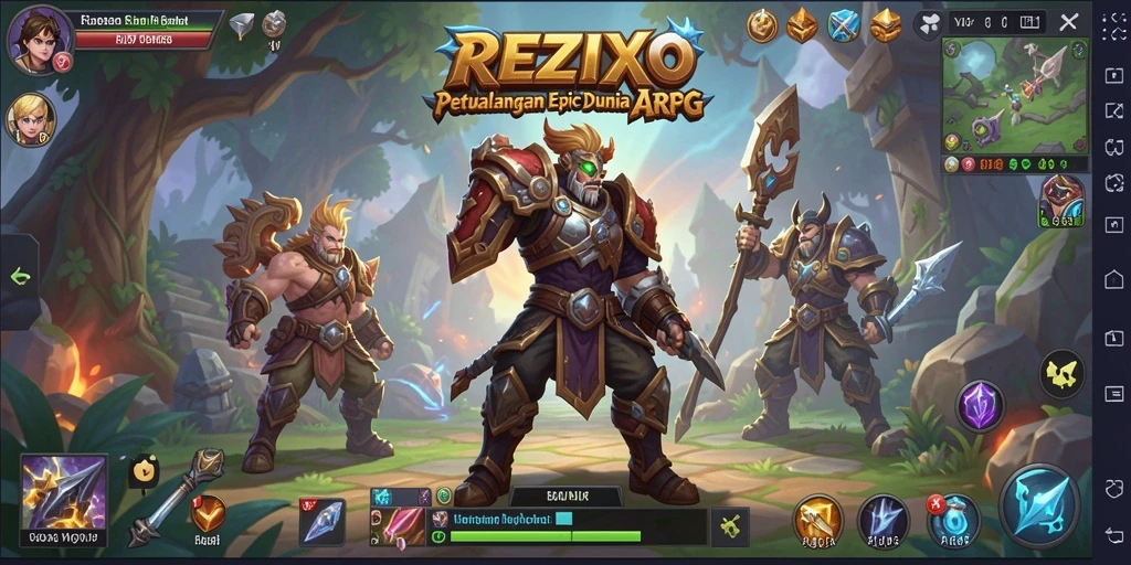 Tangkapan layar dari gameplay mendebarkan REZIXO yang penuh aksi.