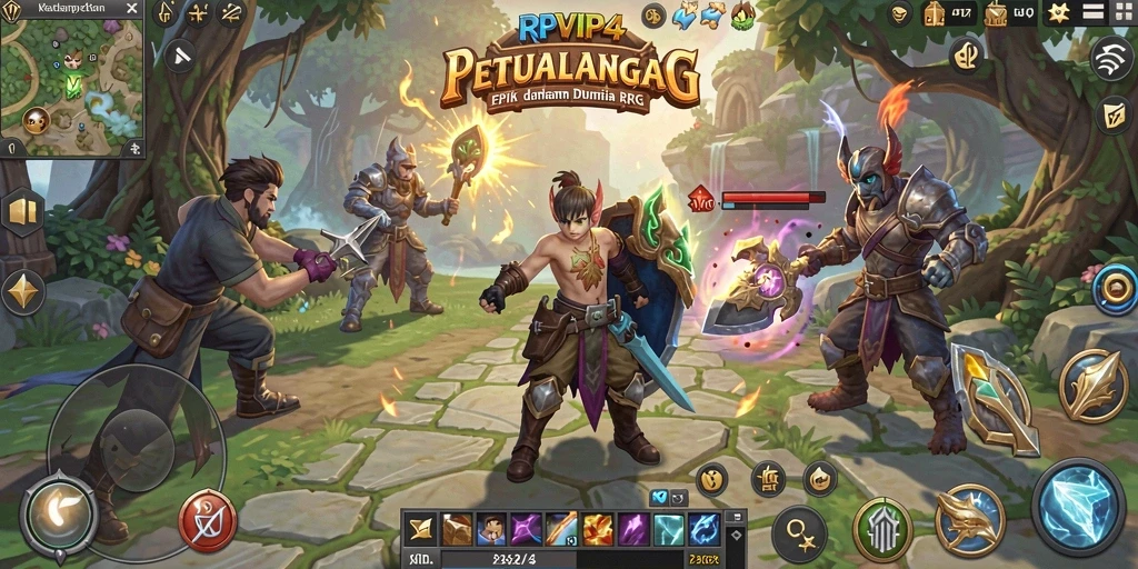 Tampilan gameplay RPVIP4 yang menakjubkan dan penuh aksi.