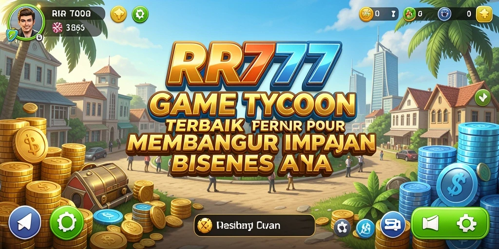 Screenshot gameplay RR777 yang menunjukkan proses pembangunan bisnis Tycoon.