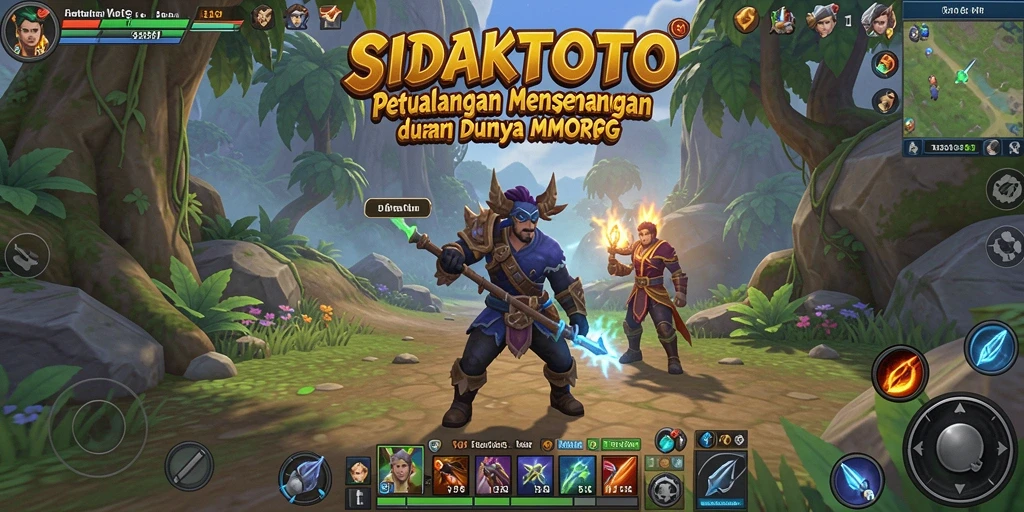 Tampilan gameplay utama SIDAKTOTO yang menampilkan aksi seru MMORPG.