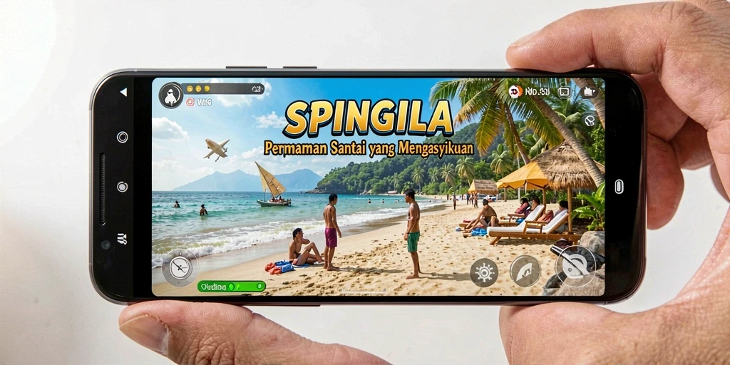 Screenshot gameplay SPINGILA yang menampilkan keseruan saat bermain.