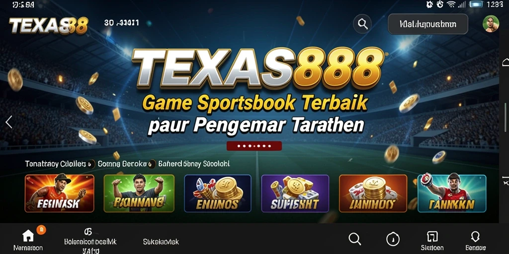 Tampilan gameplay menarik dari aplikasi Sportsbook TEXAS88.