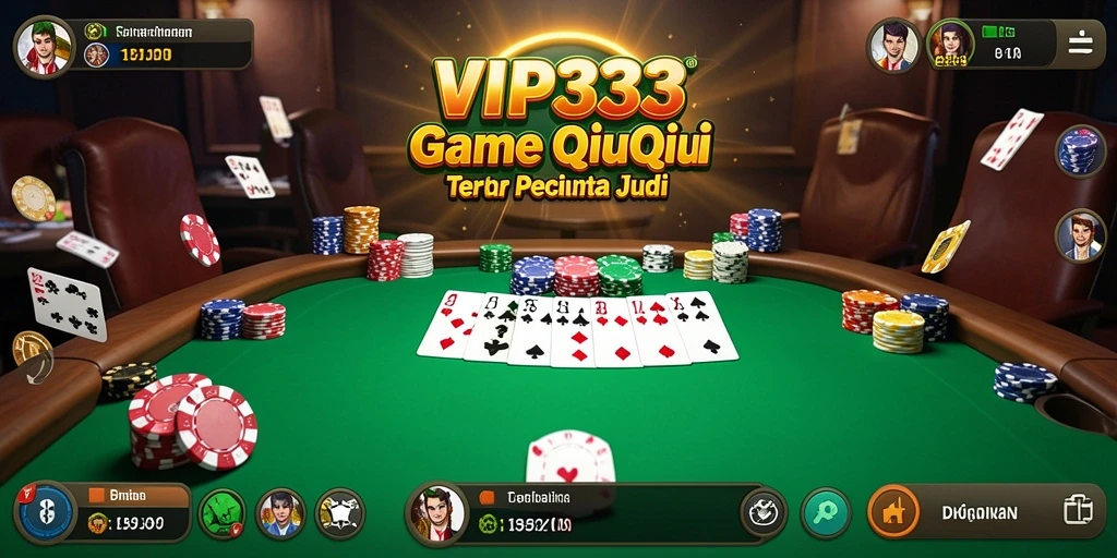 Screenshot VIP333 menampilkan gameplay QiuQiu yang seru dan kompetitif.