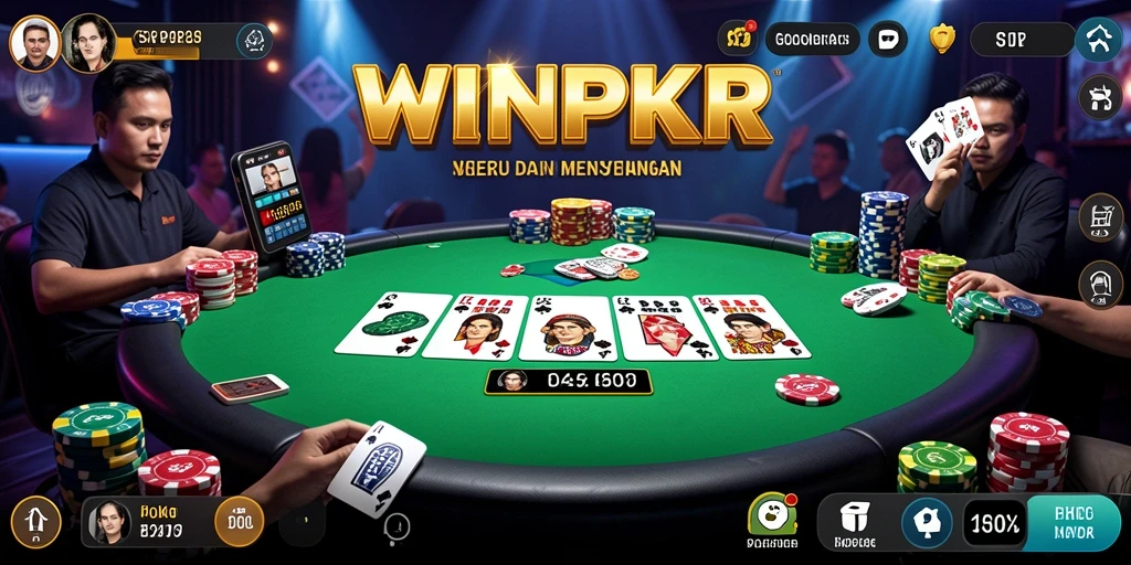 Tampilan menarik dari gameplay Poker di WINPKR.