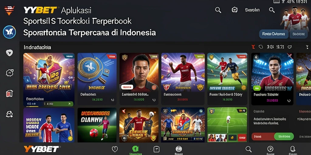 Screenshot utama YYBET menampilkan tampilan intuitif dari aplikasi Sportsbook.